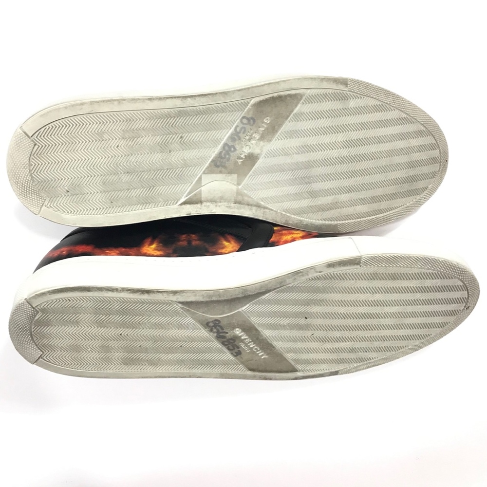 GIVENCHY Fire Flame Print Leather Slip-On Sneakers - Picture 8 of 8